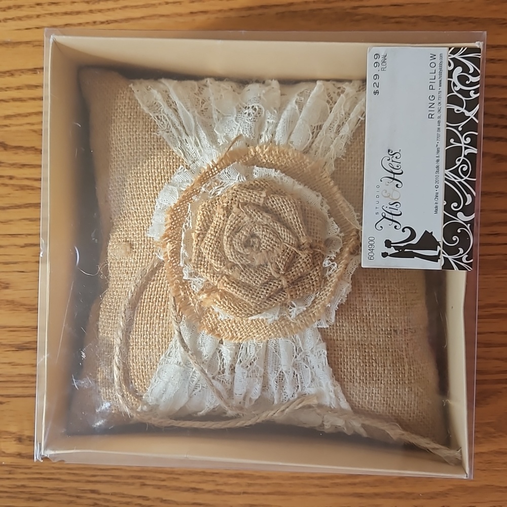 Wedding His & Hers Ring Pillow